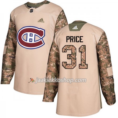 Miehille NHL Montreal Canadiens Pelipaita Carey Price 31 Adidas 2017-2018 Camo Veterans Day Practice Authentic